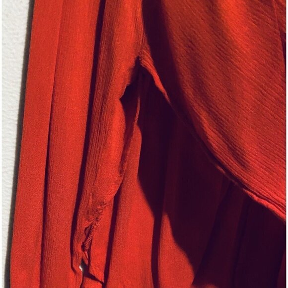 Altard State Top Womens Medium Red Floral Embroidered Peasant Boho Flowy - Picture 3 of 7